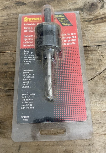 Starrett Hole Saw Arbor 1-1/4” - 6” KA10 - 60158 USA Made