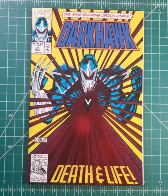 DARKHAWK #25 (1993) Marvel Comics NM Final Issue Foil Cover Origin Story Finale
