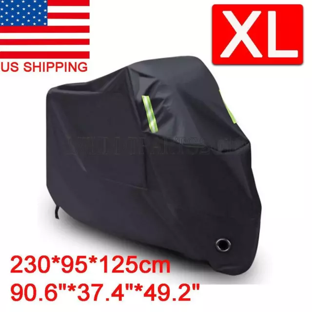 XL Motorcycle Cover Bike  Moped Outdoor Snow Dust UV Protector Storage