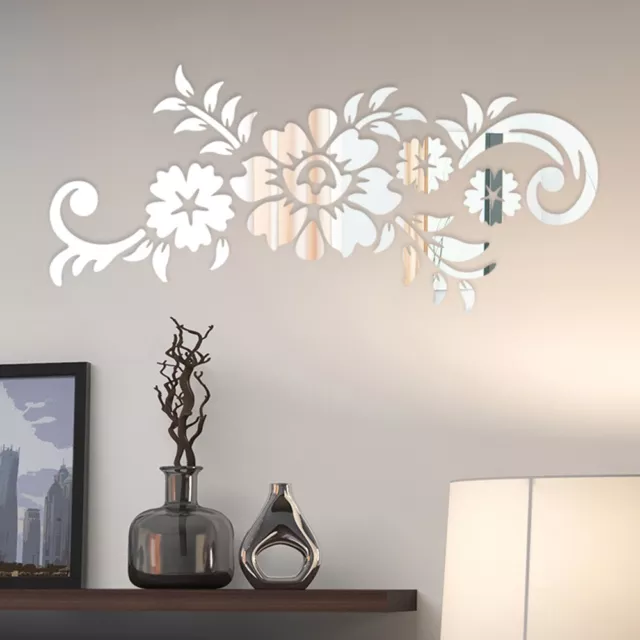 Moderner Acrylspiegel Blume Wandbild Aufkleber für personalisierte Wohnkultur