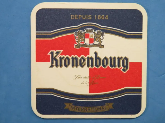 Vintage Bière Dessous Sous Bocks Kronenbourg Bier ~ Obernai, France Depuis 1664