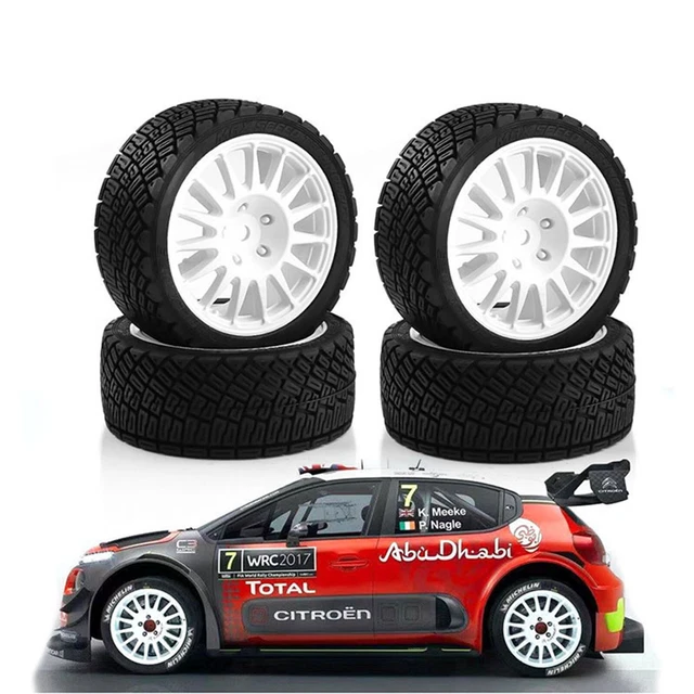 Jeu De 4 Pneus Drift 1/10 En Caoutchouc Dur – Pour Tamiya TT02, Roues 62 Mm, Jante Hexagonale 12 Mm – Idéal Pour Drifting Sur Route