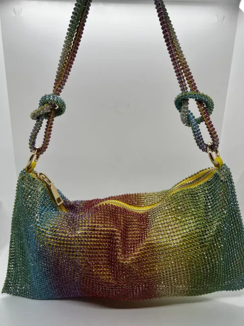 Green Slouchy Silhouette Rhinestone Knotted Clutch/HandBag/Shoulder Bag 3