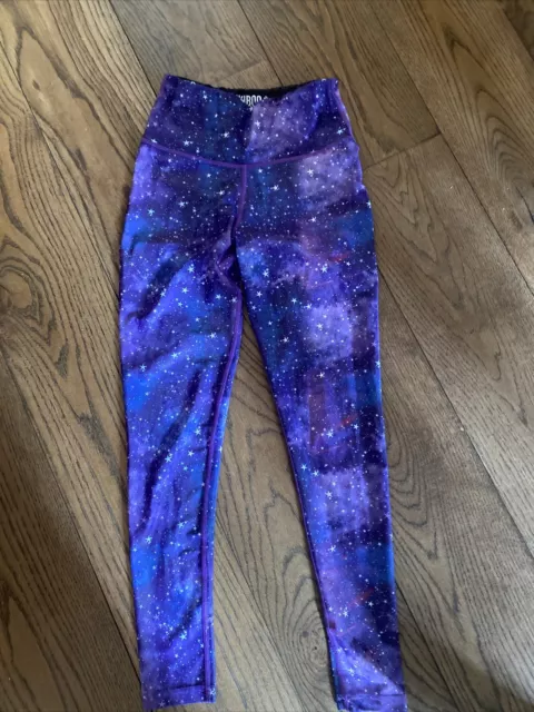 TIKIBOO GALAXY STARS Purple Leggings Full Length size XS more