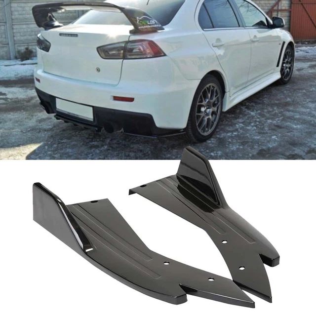 per Mitsubishi Lancer Evo X paraurti labbro splitter spoiler diffusore nero