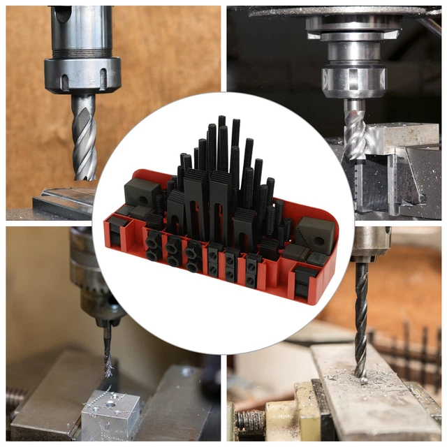 58X TSLOT CLAMP Kit 12mm Stud Lathe Milling Machine Clamping Step