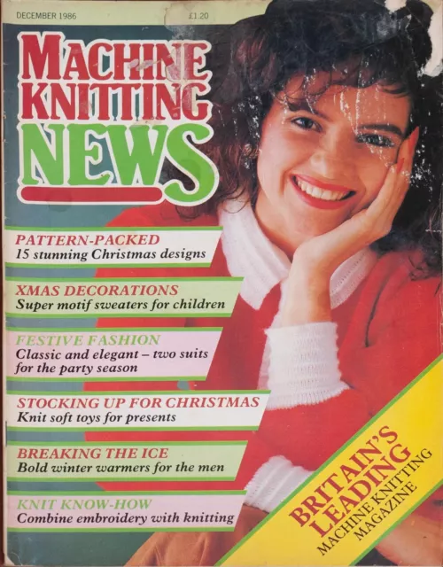 Machine Knitting News Pattern Magazine December 1986 Vintage Christmas Toy Doll