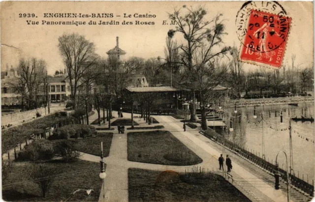 CPA ENGHIEN-les-BAINS - Casino - Panoramic View of the Rose Garden (380658)