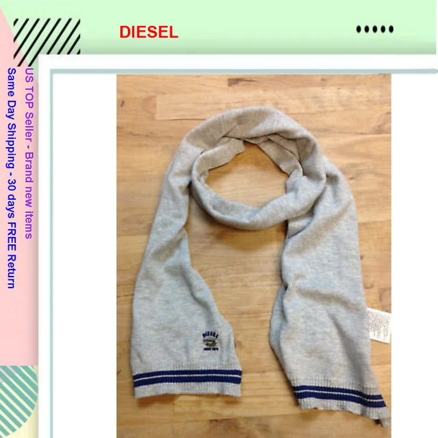DIESEL Baby Boy's Rigot Knitted Shawl Wrap Scarf, Gray, Size I