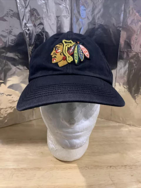 Chicago Blackhawks NHL Hockey Puck Stick Baseball Cap Hat