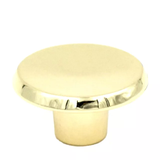 P114-3 Polished Brass 1 1/2" Round Concave Cabinet Knob Pulls Belwith Sunnyside