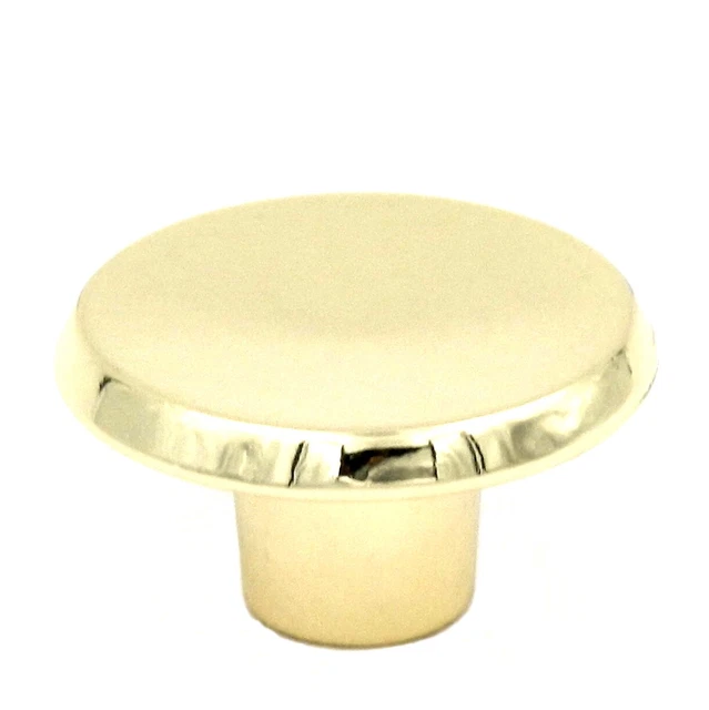 P114-3 Polished Brass 1 1/2" Round Concave Cabinet Knob Pulls Belwith Sunnyside