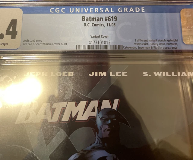 Batman #619 CGC 9.4 Variant Cover Jim Lee/Scott Williams 1st App Hush In Costume 3