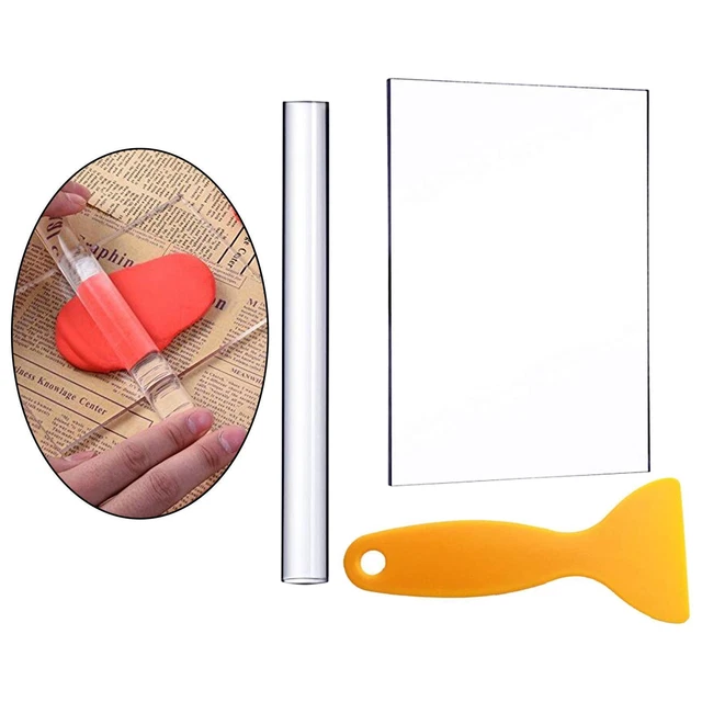 Ensemble de Rouleaux D'argile Acrylique 3 Pièces Outils de Poterie de Coupe