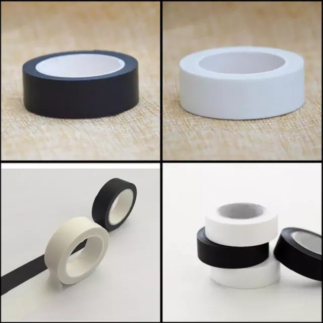 15mmX10M Pure Color White Black Decorative Washi Masking Tape Gift E3 Prof