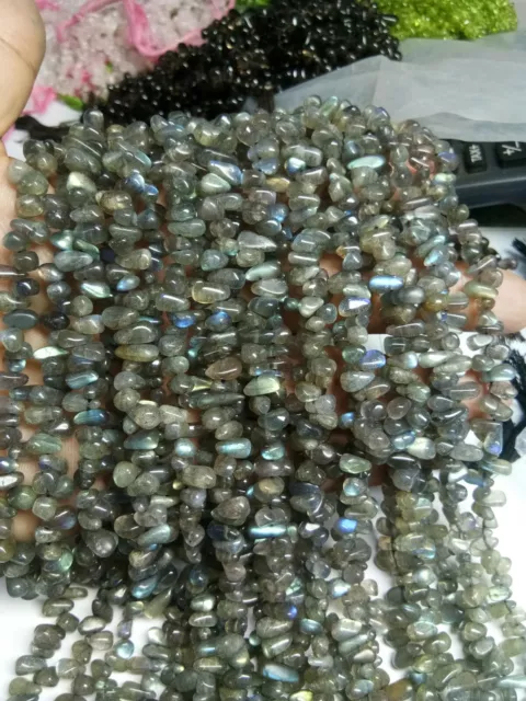 Labradorite Teardrop Smooth 4.5-5 Mm Beads Gemstone 13" Strands