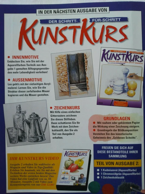 Ausgabe 2, Der Schritt-für-Schritt Kunstkurs, Malen und Zeichnen leicht gemacht