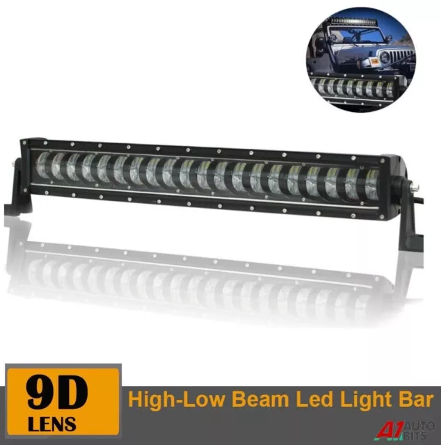 24" LED Work Light Bar Hi Lo Spot Beam Driving Lamp 9D Offroad Car Truck ATV SUV