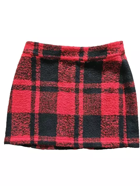 ASOS TARTAN PATTERNED Short Skirt Red Size 14 3.00 PicClick UK