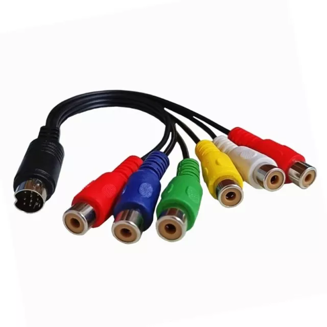 30cm 10 Pin Male to 6RCA Female Splitter Video TV Adapter Cable S-Video