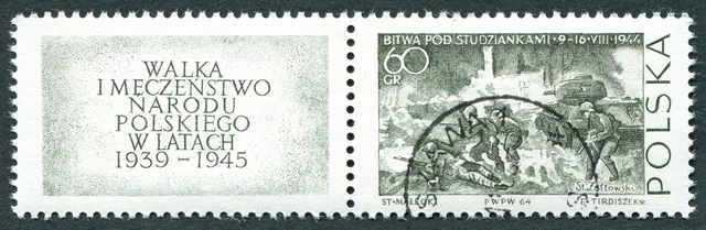 POLAND 1964 60g SG1527 used FG Poland's Struggle World War II 1st issue #A02