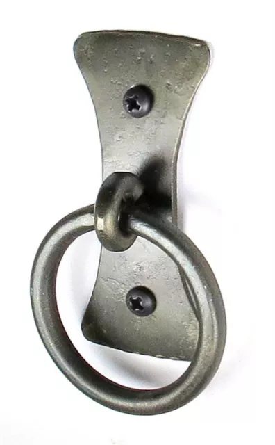 Ring Pull Cabinet Door Handle Forged Iron Antique Furniture Farmhouse Kitchen