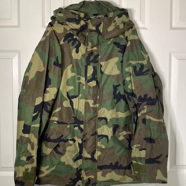 US Army Military Parka ECWCS Cold Weather Large Jacket GORE TEX Camo