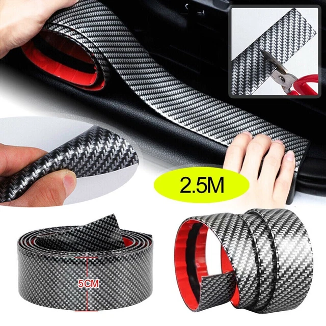 RIDGOEL 4 Pièces Protection Seuil de Porte de Voiture pour Hyundai i10 i20 i30 i40 ix25 ix35, Autocollant de Voiture de Fibre de Carbone Plinthes pour Auto i20