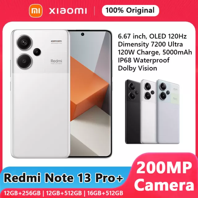 Xiaomi Redmi Note 13 Pro+ 5G 6.67OLED 200MP Dimensity7200 5000mAh