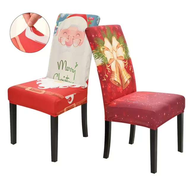 Dining Chair Covers Christmas Stretch Slipcover Protector Cover Seat Party Decor