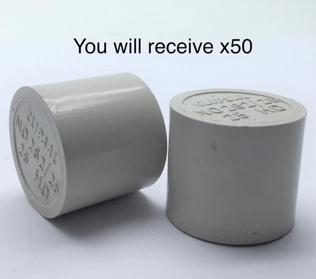 CLIPSAL 262/25GY CONDUIT End Cap Grey Solid Fitting Conduit 25mm x50