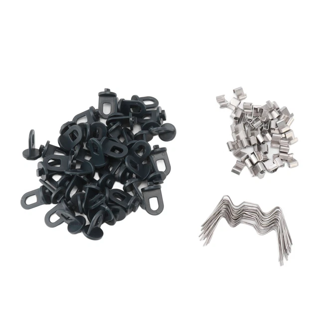 50 PIEZAS Kit de reparación de ventanas de invernadero Clips tipo W y Z con clips colgantes ZU