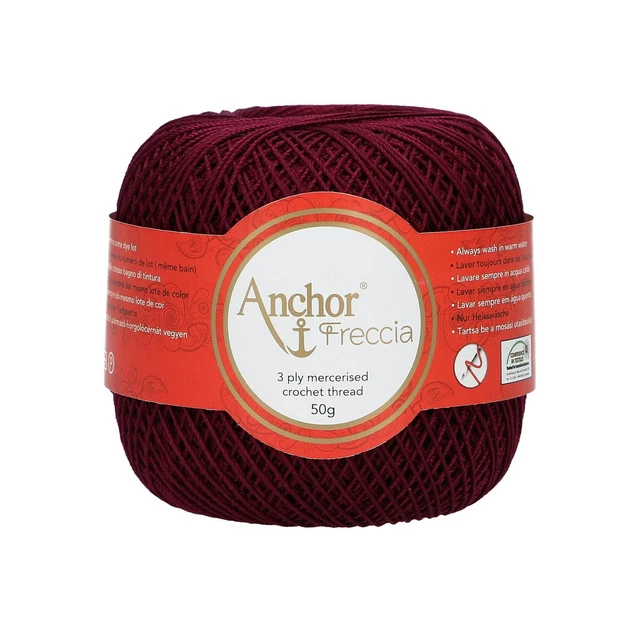 Anchor Freccia - Gomitolo di filo da uncinetto, 100% cotone, spessore 12, Cotone, 00968 rosa., Rosa