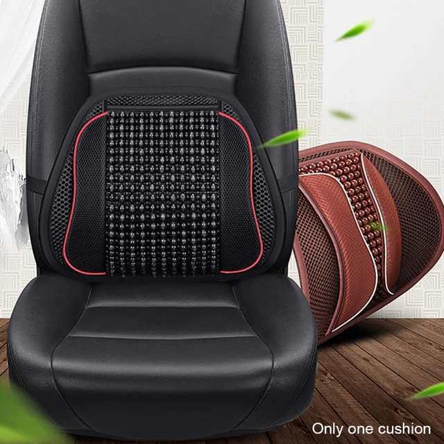 Wooden Beads Massage Cushion Home Car Lumbar Support Protective Universal