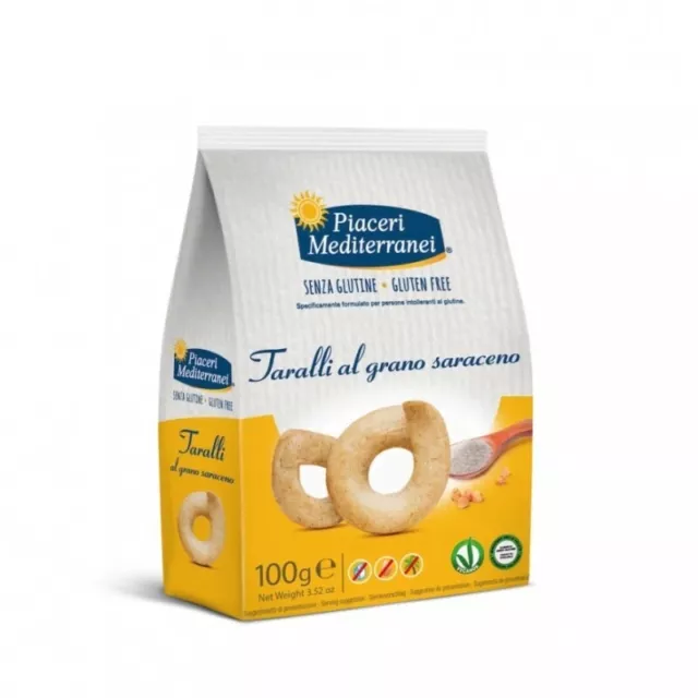 PIACERI MEDITERRANEI Gluten Free Buckwheat Taralli 100 G