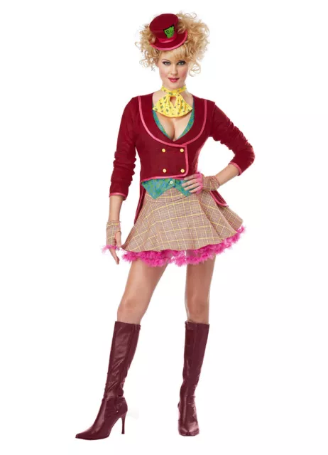 Costume Cappellaio Matto travestimento Donna Carnevale cosplay Mad Hatter  Alice 