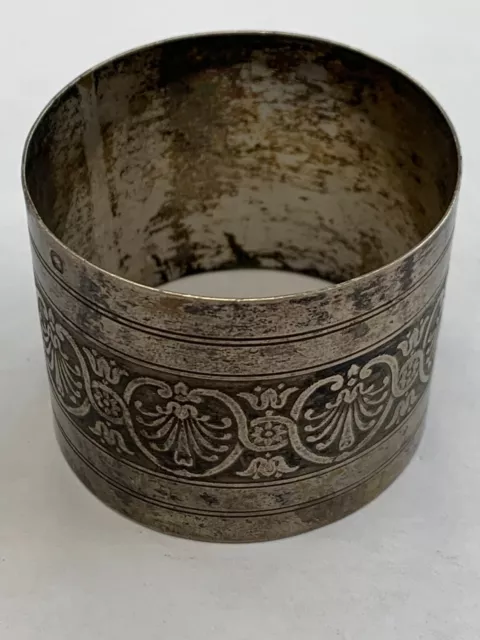 Rond de serviette ancien en Argent - Poinçon Minerve