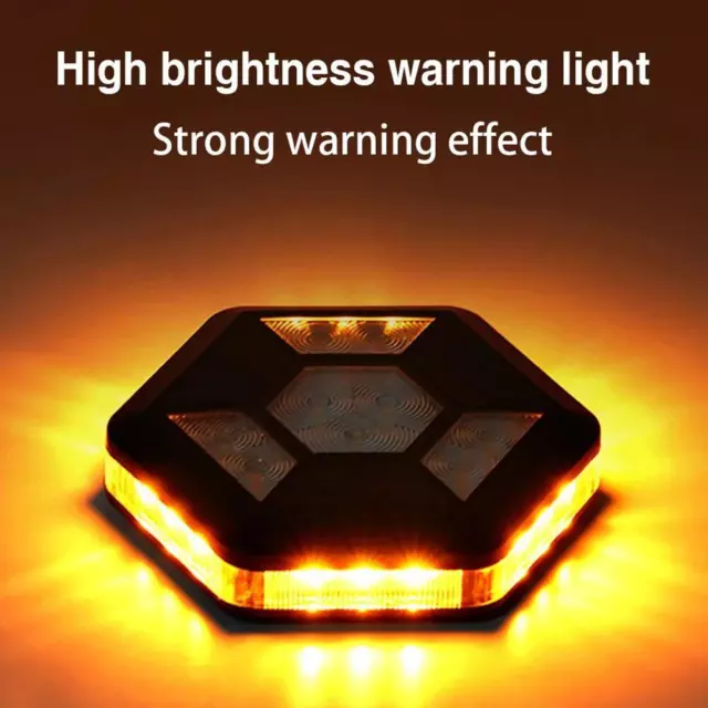 360 Degree Rotating LED Magnetic Car Warning Light Flashing Rechargeable Light *