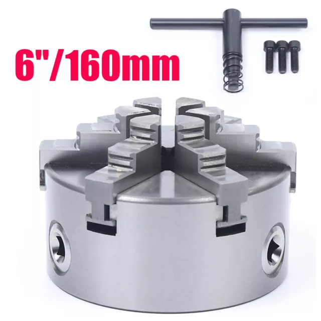 6'' Inch Lathe Chuck 6 Jaw 160mm Self-Centering K13-160 CNC Chuck 2500r/min