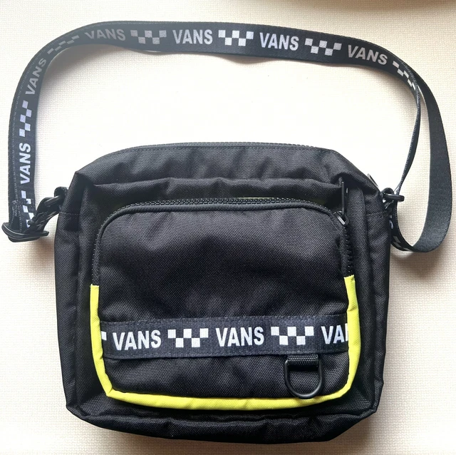 Vans VIP Too Crossbody Black White Neon Yellow Canvas Bag Vans VIP Too Crossbody Black White Neon Yellow Canvas Bag