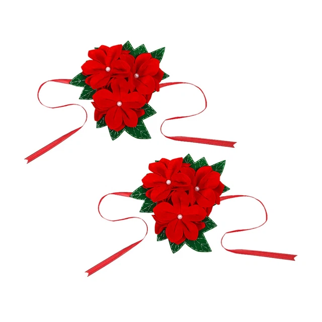 2 Pcs Holiday Curtain Holdback Christmas Curtain Buckle Nativity Ornaments Lace