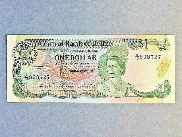 Belize 1 Dollar P-46c 1987