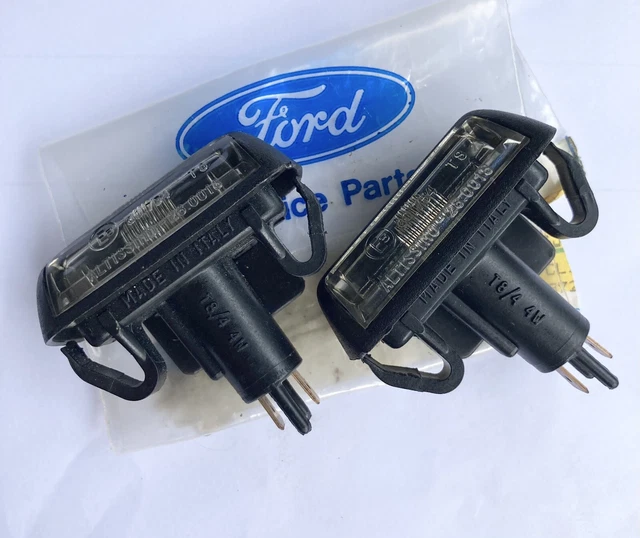 NOS ESCORT MK2 Number Plate Lights Ford Rs2000 Cortina Mk4 Mk5 Fiesta