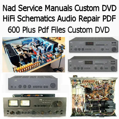 Más de 600 manuales de servicio Nad PDF DVD propietarios catálogos esquemáticos ¡reparación de audio de alta fidelidad!¡!