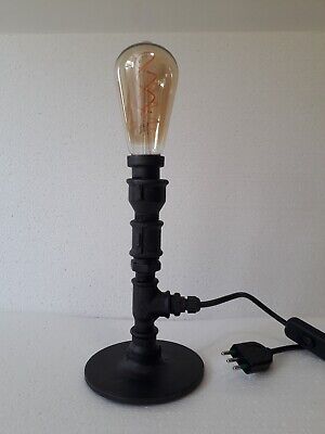 lampada steampunk vintage industriale  stilo retro color nero ghisa