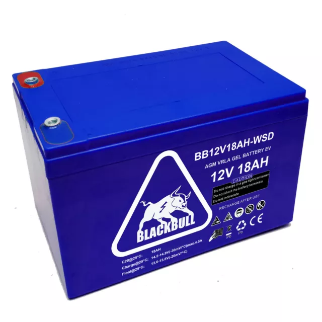 BlackBull Pro 12V 18AH Batterie à Décharge Profonde au Plomb Powerblue Vis