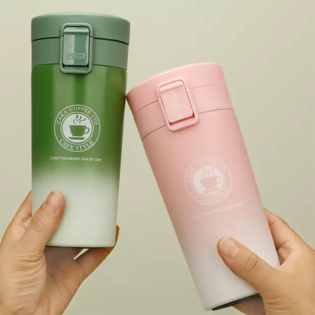 Insulated Travel Coffee Mug Thermos Cup Thermal Stainless Steel Flask Vacuum 380