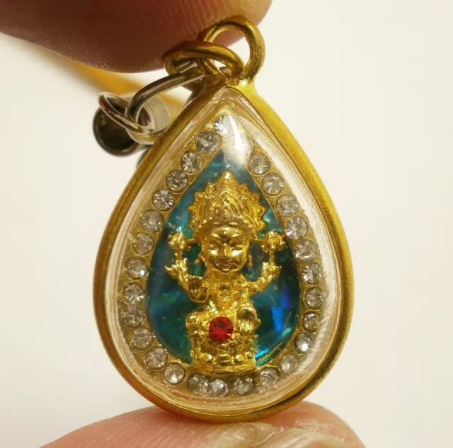 Maa Lakshmi Laxmi Devi Hindu Goddess Rich Lucky Blessed Pendant Amulet Necklace