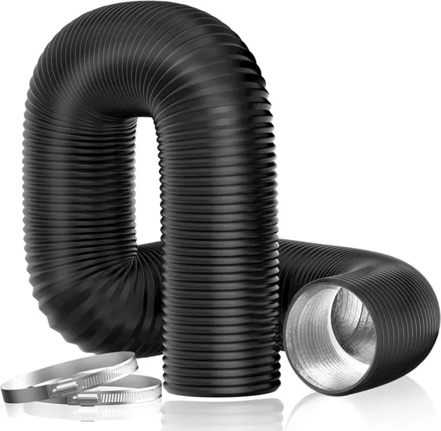 5M PVC Ducting Hose Pipe Or Clips Ventilation Woodworking Fume & Dust Extraction