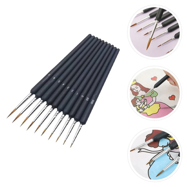 10pcs Kinder Malerei Kits Detaillierung Pinsel Set Feine Spitze Zeichnung Stifte 4